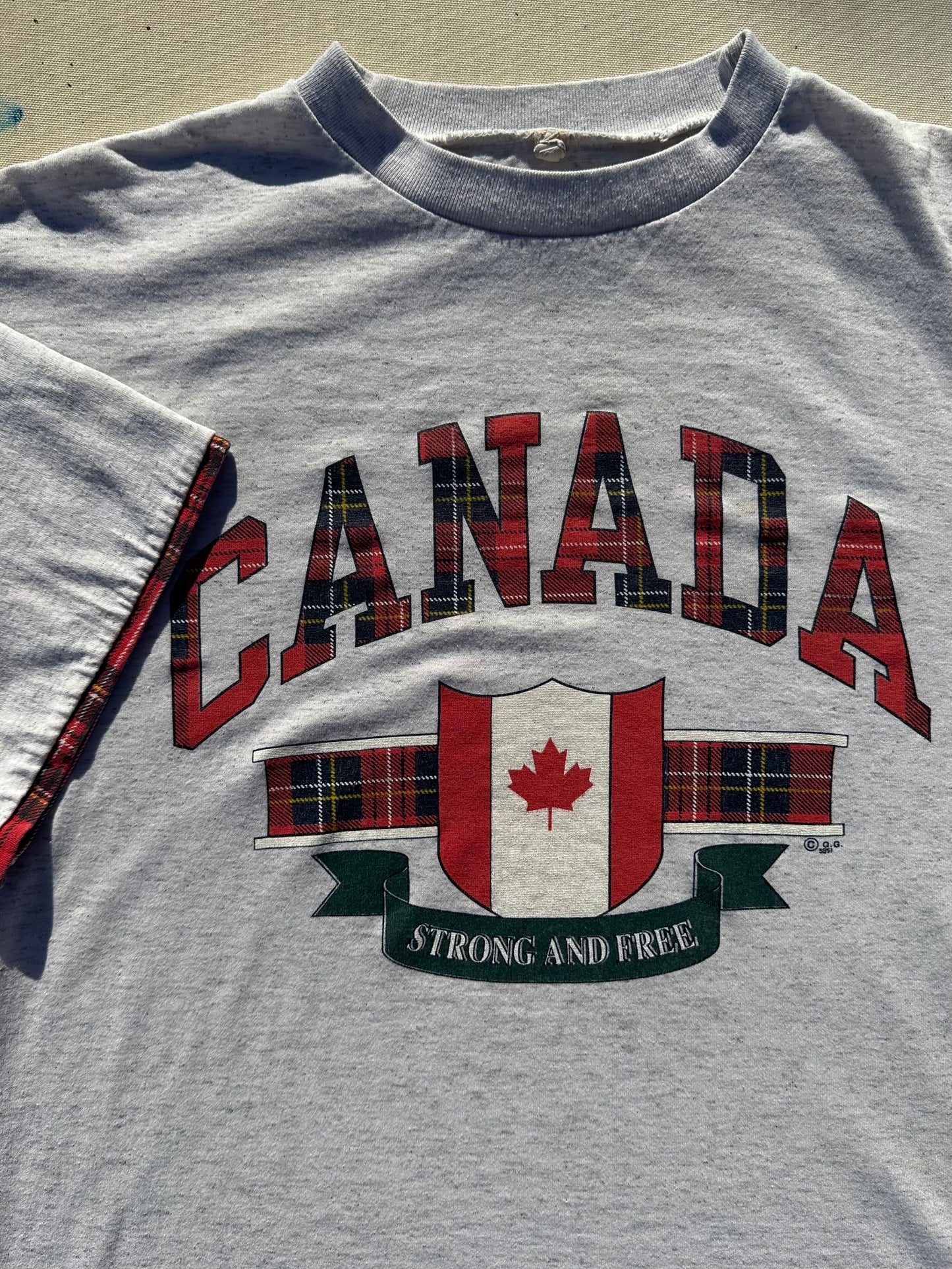 Vintage Canada T-Shirt with Plaid