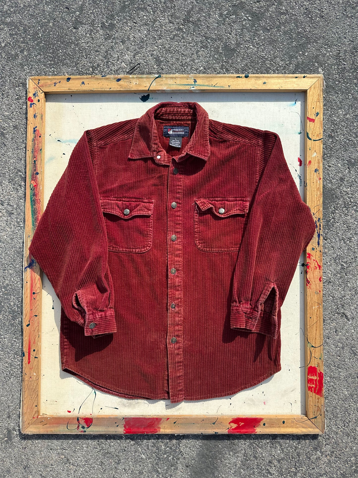 Burgundy Corduroy Button Up