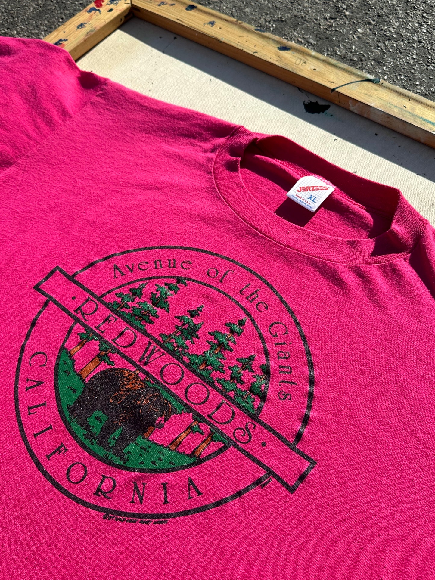 Vintage Red Woods California T-Shirt