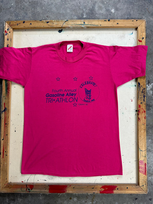 Vintage 1990 Gasoline Alley Triathlon T-Shirt