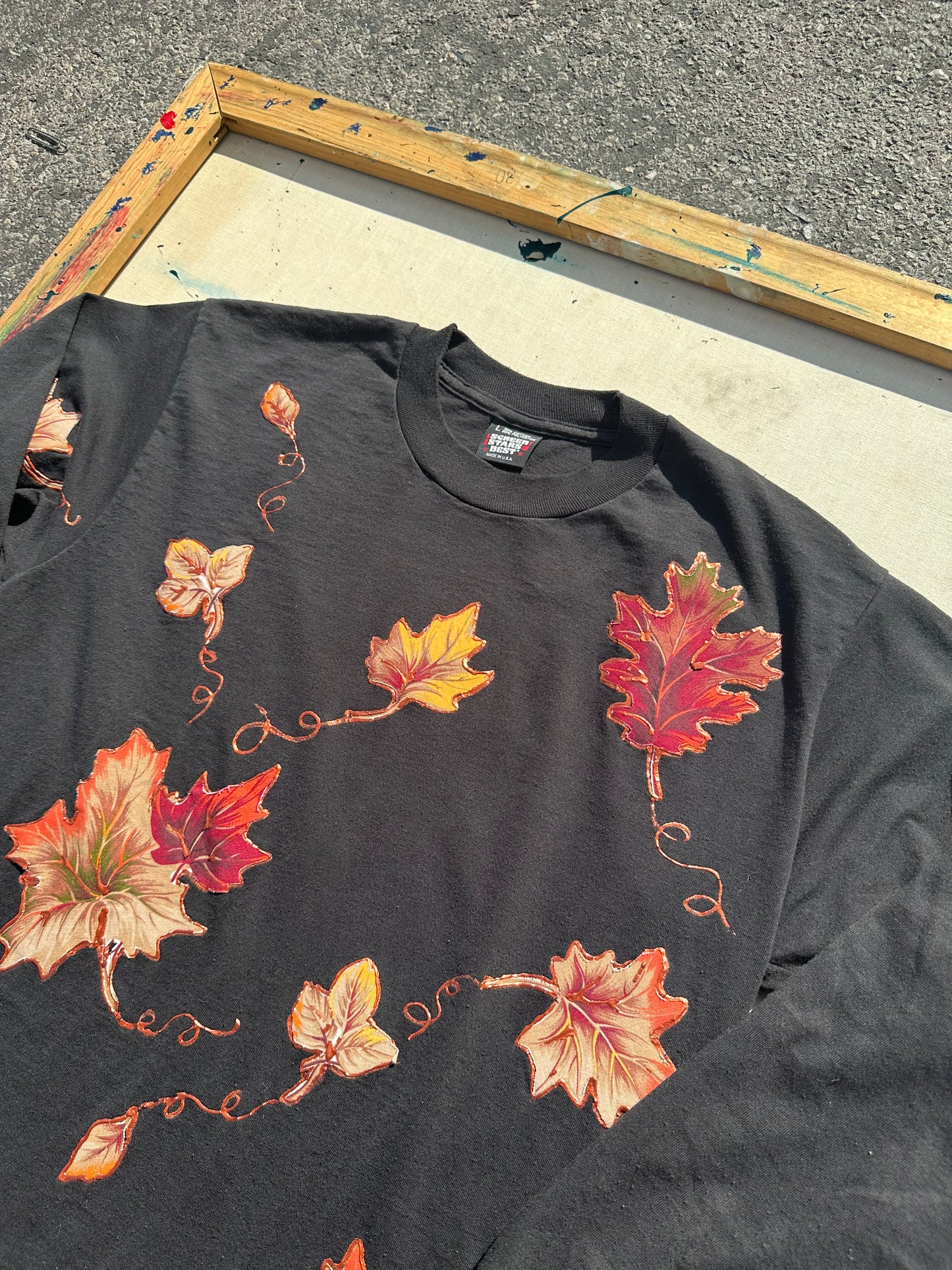 Vintage Leaves Falling Long Sleeve