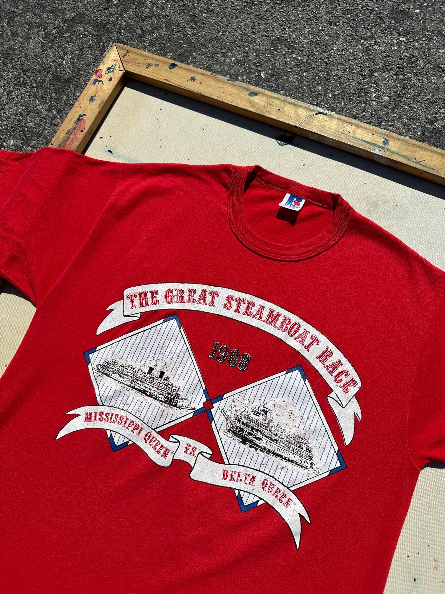 Vintage 1988 Great Steamboat Race T-shirt