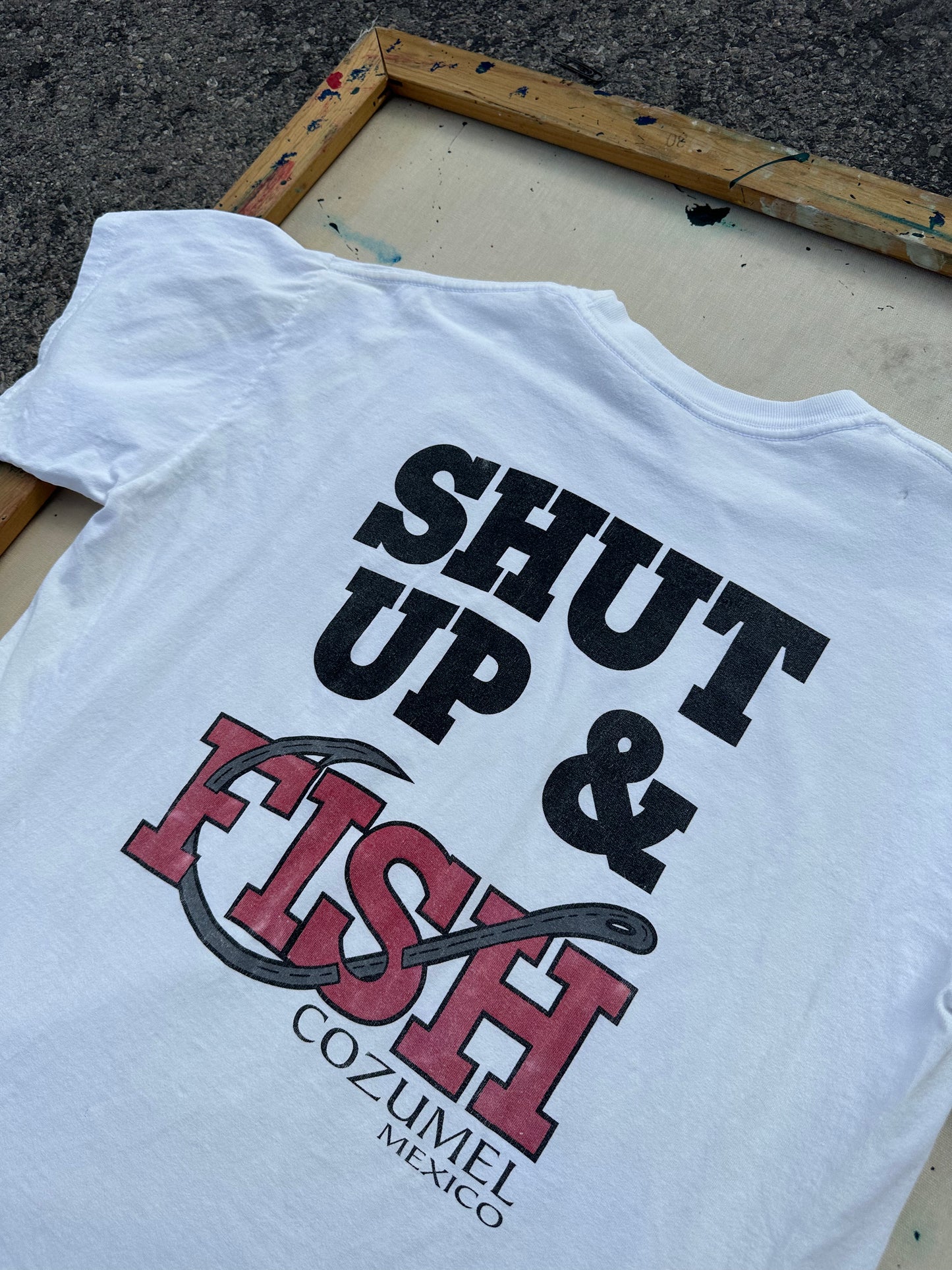 Vintage Shut Up & Fish T-Shirt