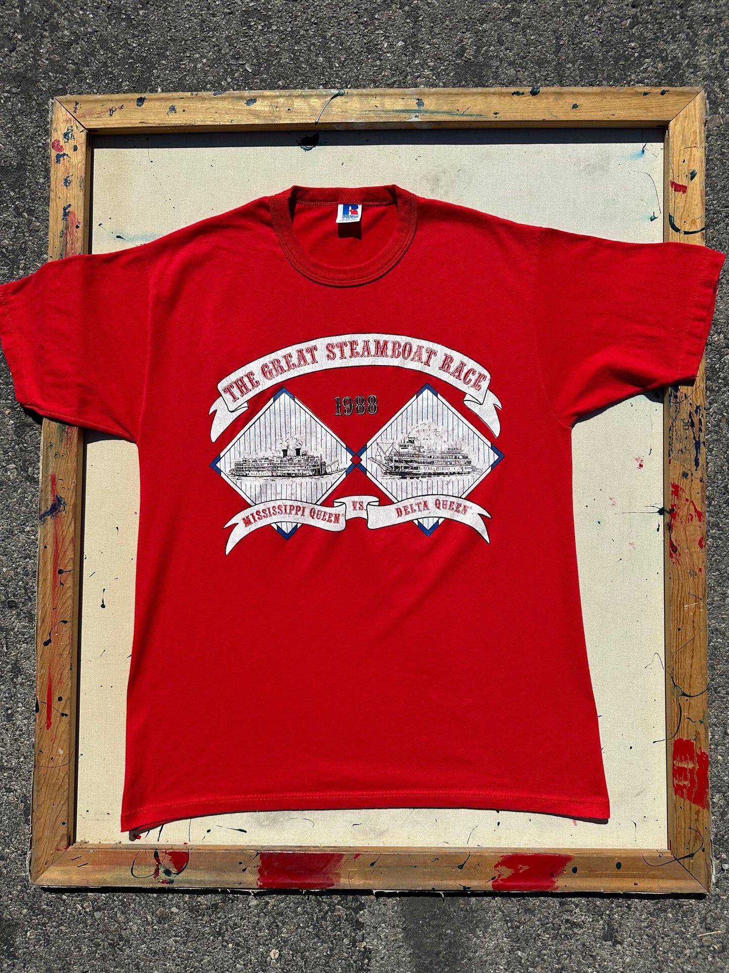 Vintage 1988 Great Steamboat Race T-shirt