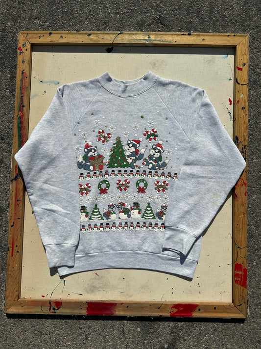 Vintage Christmas Kitty Crewneck