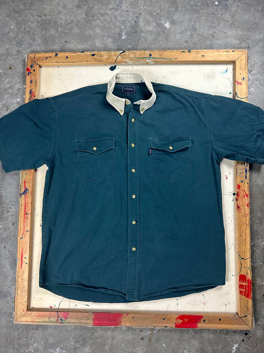 Vintage Roper Green Short Sleeve Button Down