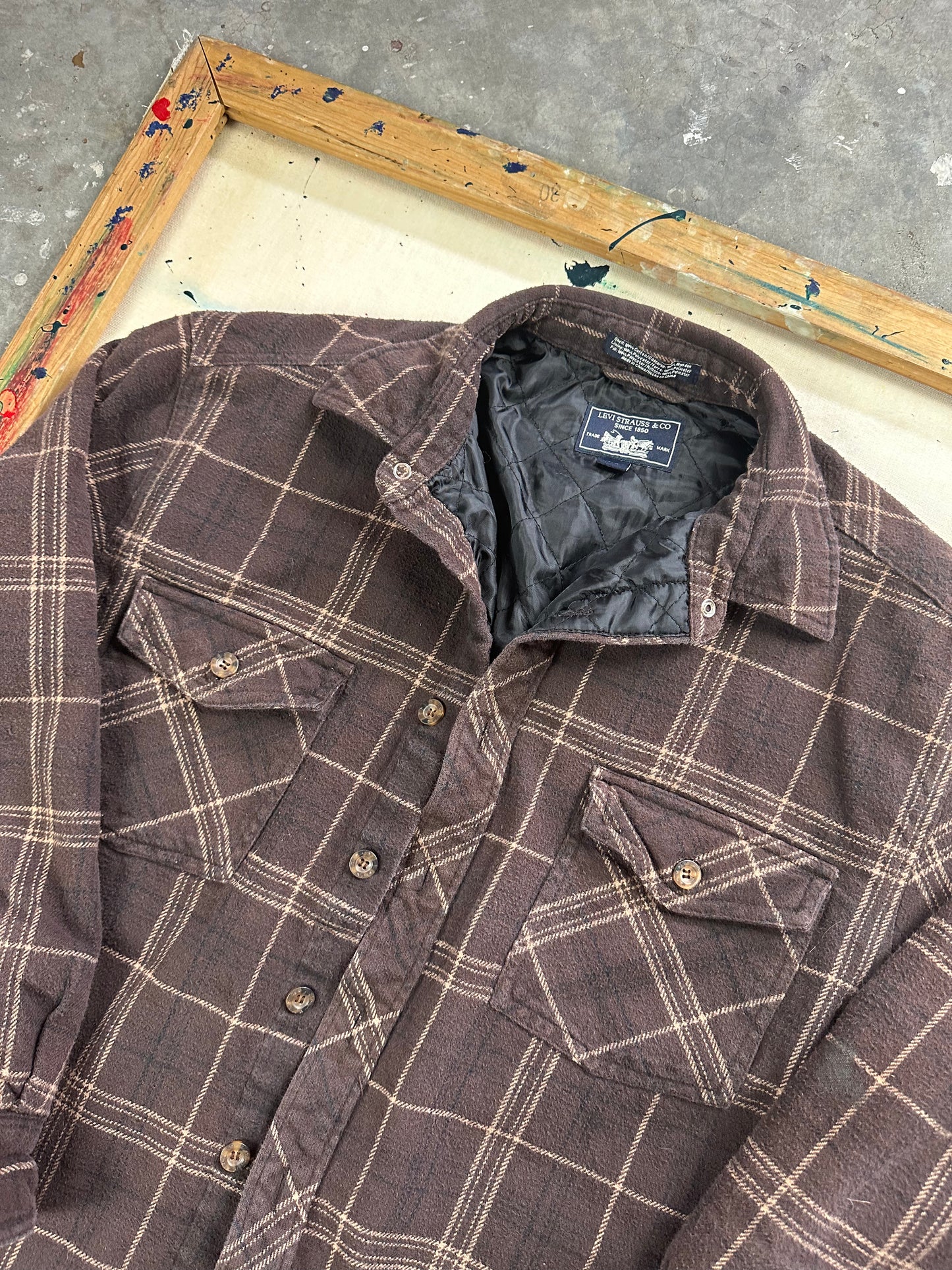 Levi’s Brown Plaid Shirt Jacket