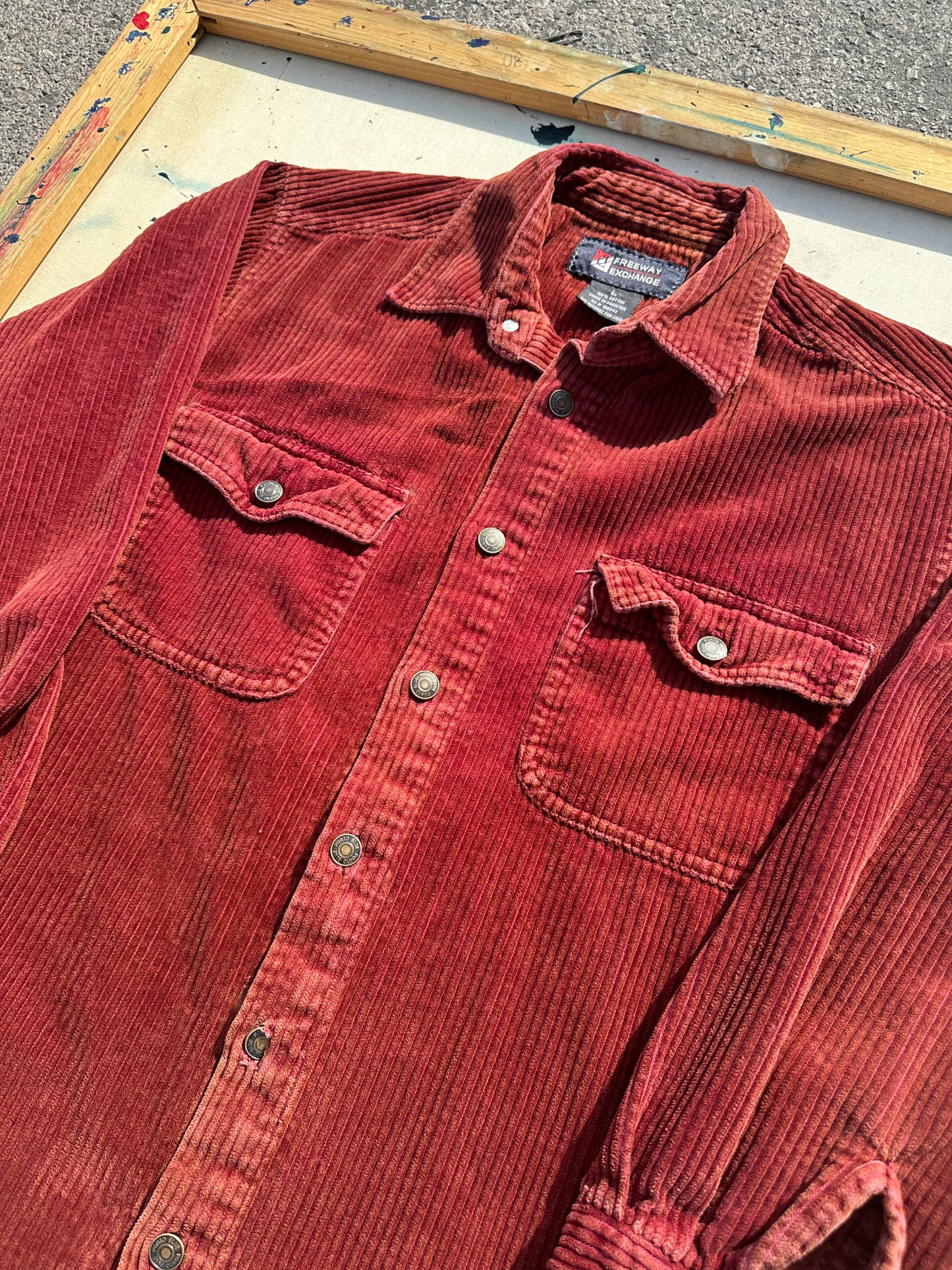 Burgundy Corduroy Button Up