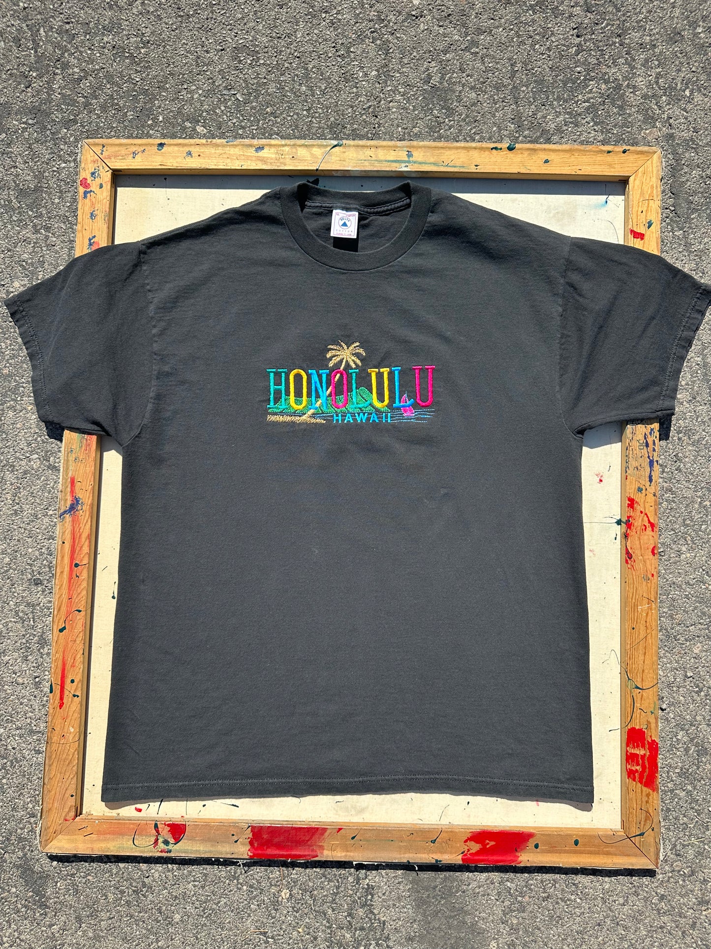 Honolulu Hawaii Embroidered T-Shirt