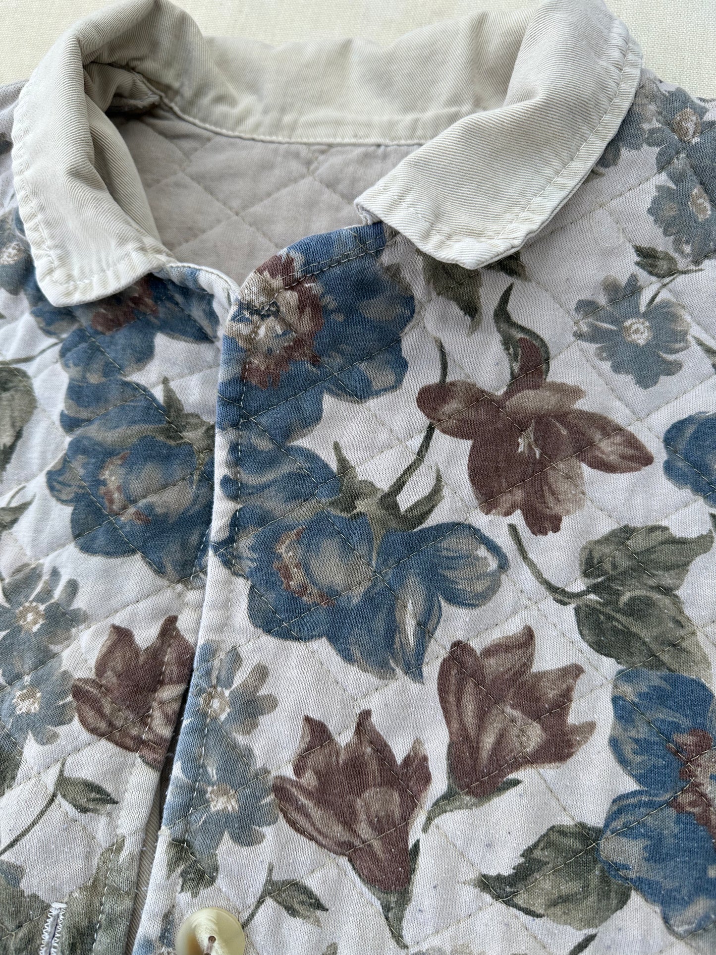 Vintage Quilted Flower Vest