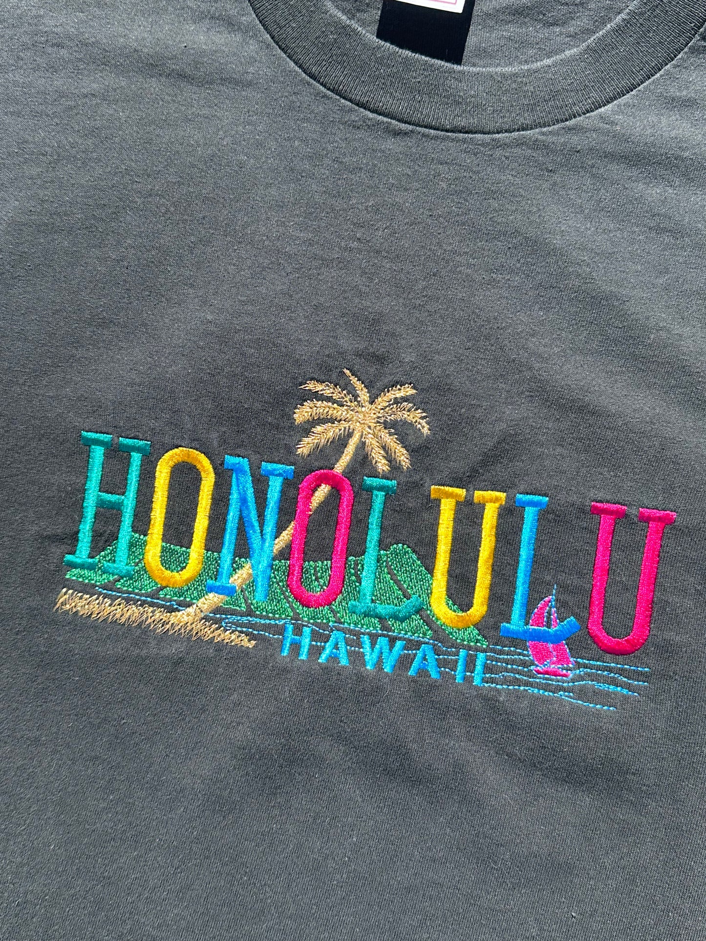 Honolulu Hawaii Embroidered T-Shirt