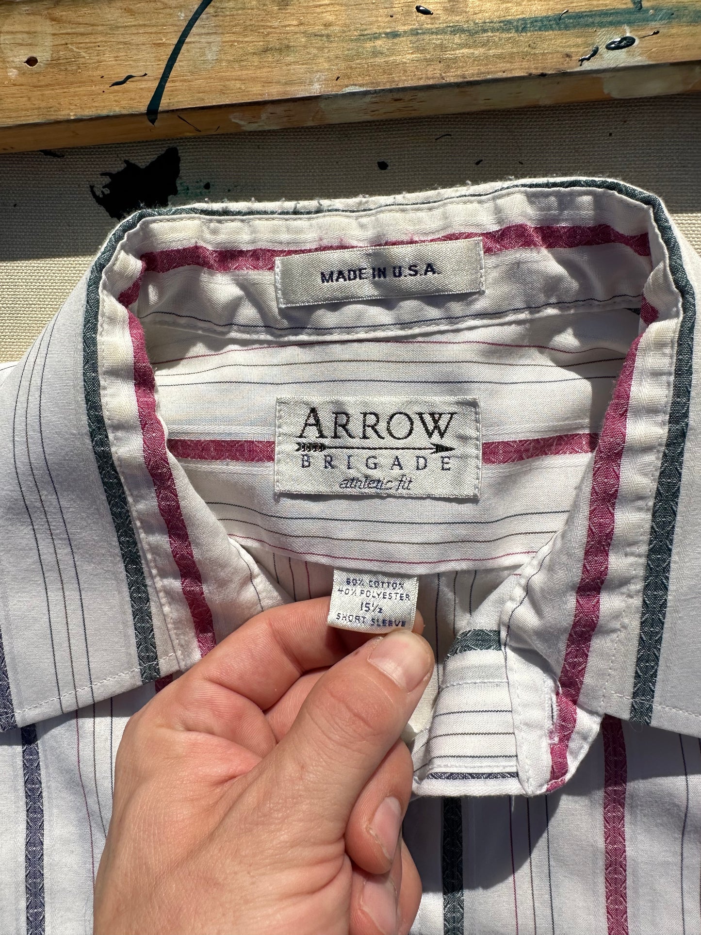 Vintage Arrow Brigade Striped Shirt