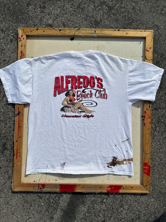 Thrashed Y2K Alfredo’s Beach Club T-Shirt