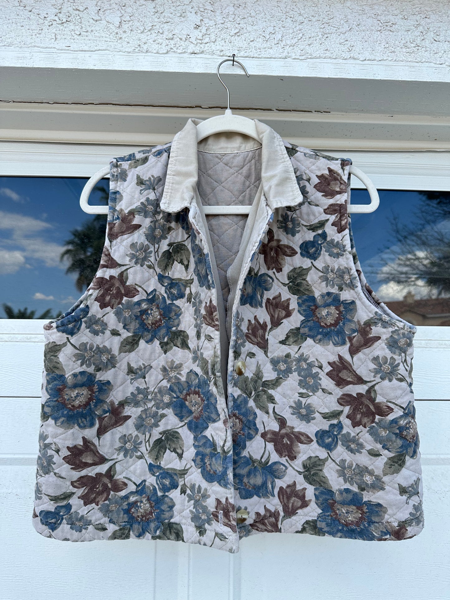 Vintage Quilted Flower Vest