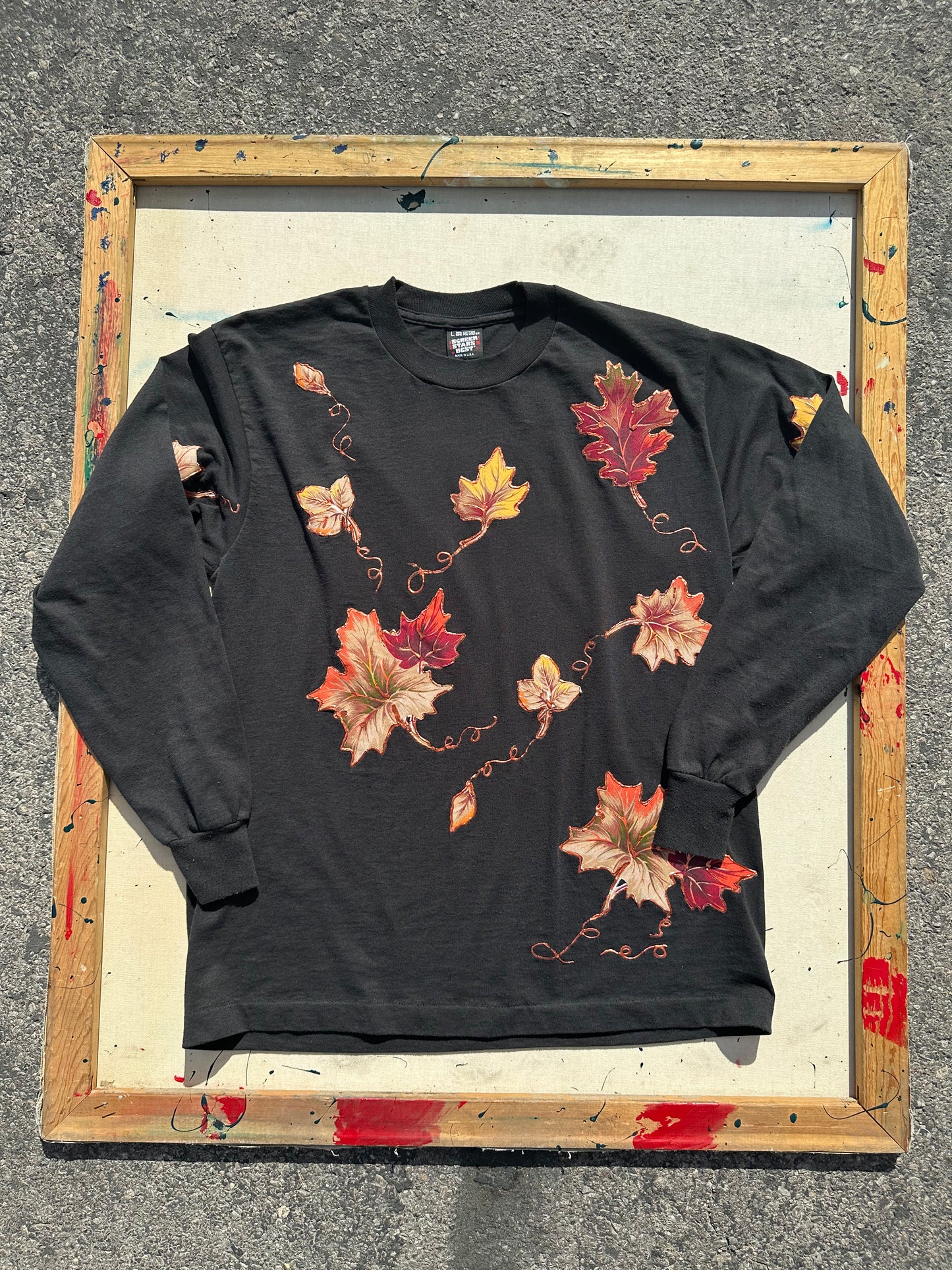 Vintage Leaves Falling Long Sleeve