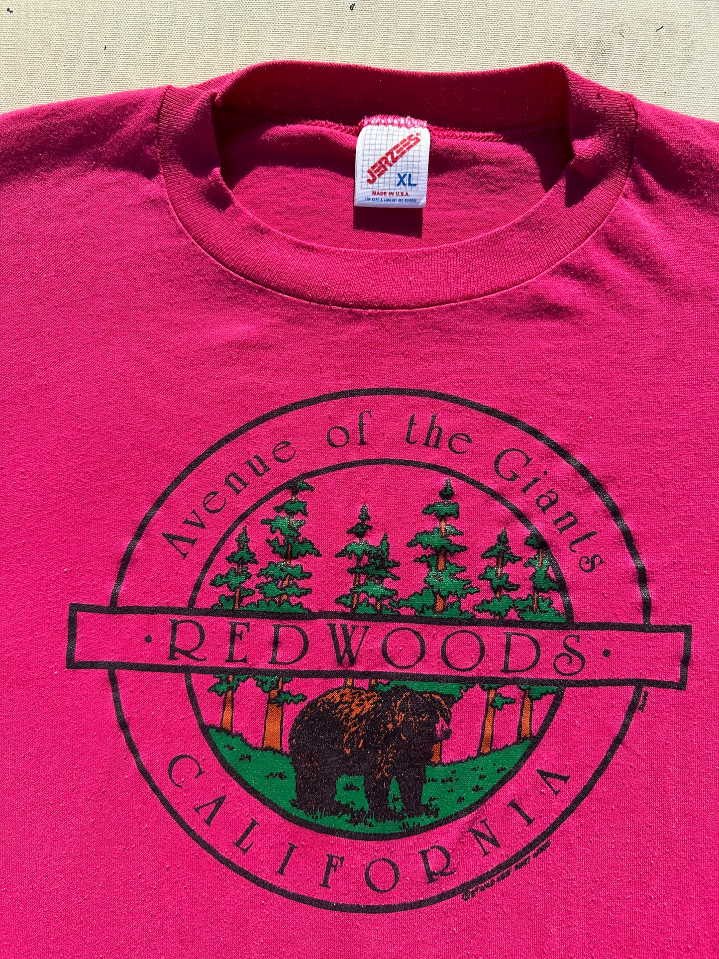 Vintage Red Woods California T-Shirt