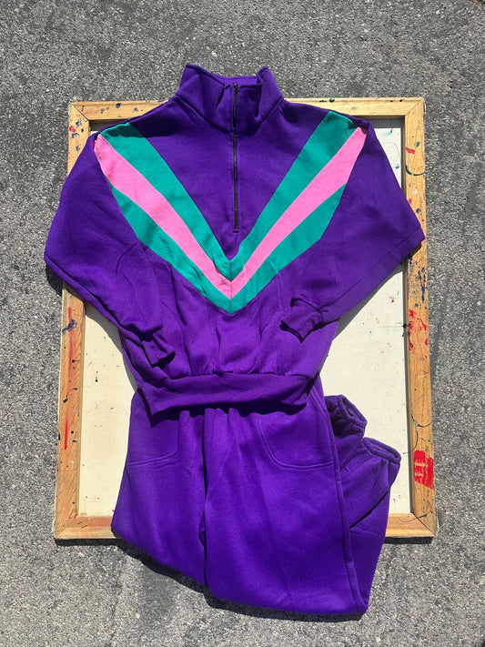 80’s Purple Sweatsuit