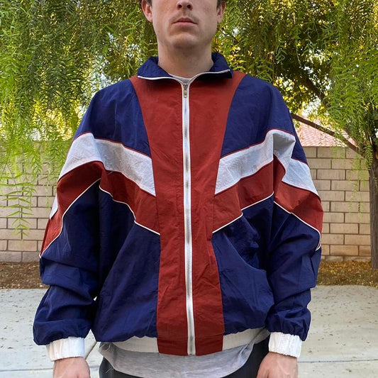 Vintage Color Block Windbreaker