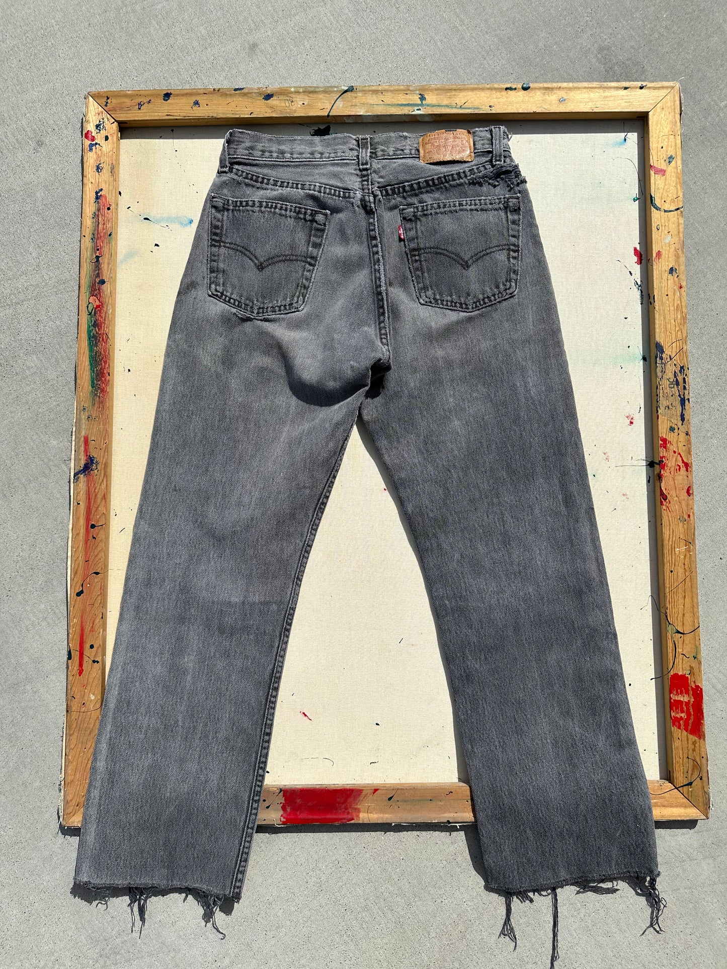 Distressed Vintage Levi 501 Student Jeans